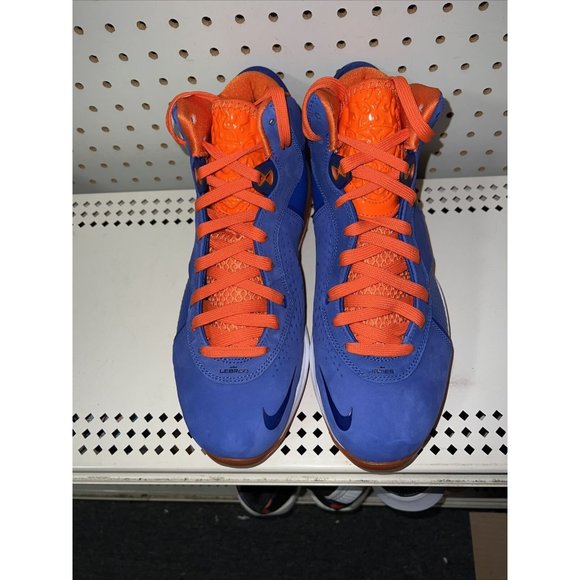 Nike LeBron VIII QS HWC Mens Basketball Shoes Size 8.5 Blue Orange CV1750-400 - Picture 4 of 8
